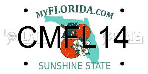 CMFL14 Florida License Plate