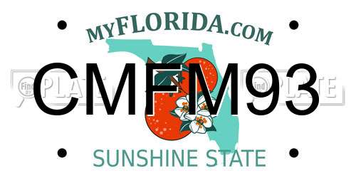 CMFM93 Florida License Plate