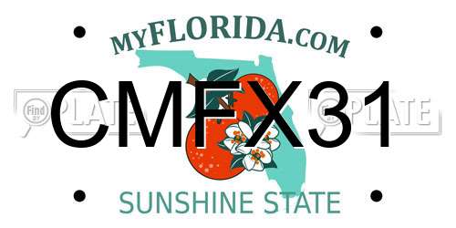 CMFX31 Florida License Plate