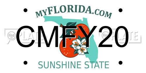 CMFY20 Florida License Plate