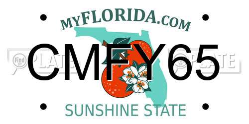 CMFY65 Florida License Plate