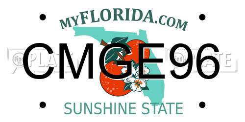 CMGE96 Florida License Plate