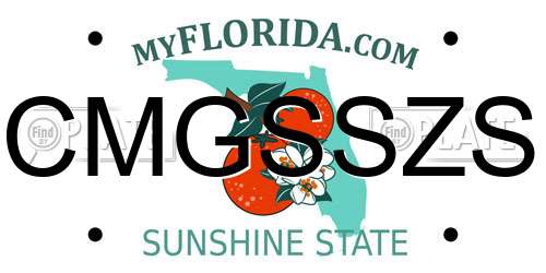 CMGSSZS Florida License Plate