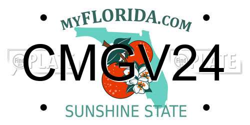 CMGV24 Florida License Plate
