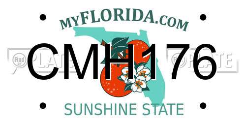 CMH176 Florida License Plate