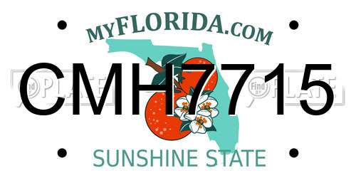 CMH7715 Florida License Plate