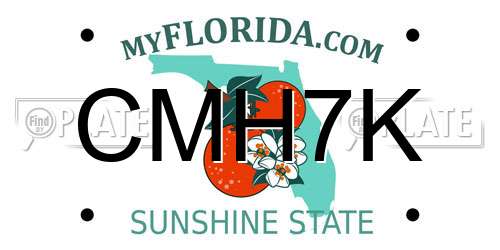 CMH7K Florida License Plate