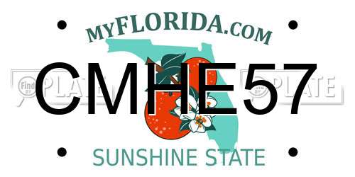 CMHE57 Florida License Plate
