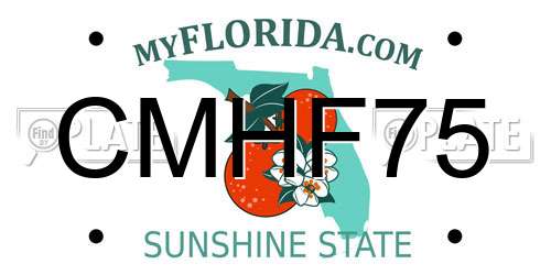 CMHF75 Florida License Plate
