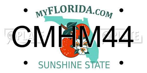 CMHM44 Florida License Plate