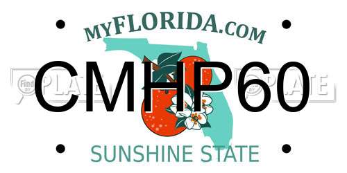 CMHP60 Florida License Plate