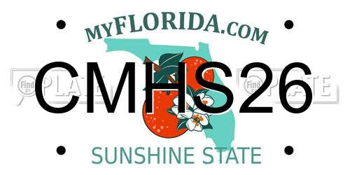 CMHS26 Florida License Plate