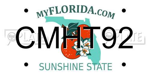 CMHT92 Florida License Plate