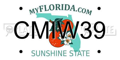 CMIW39 Florida License Plate