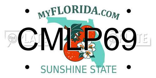 CMLP69 Florida License Plate