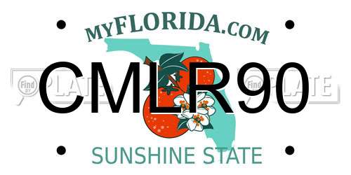 CMLR90 Florida License Plate