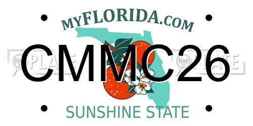 CMMC26 Florida License Plate