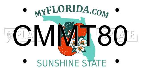 CMMT80 Florida License Plate