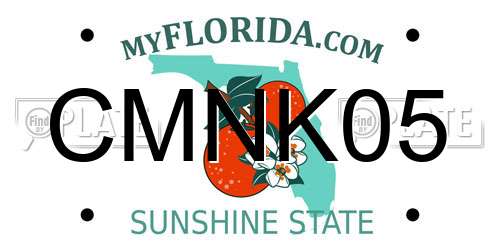 CMNK05 Florida License Plate