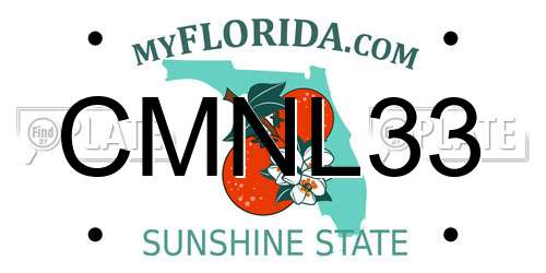 CMNL33 Florida License Plate