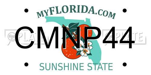 CMNP44 Florida License Plate