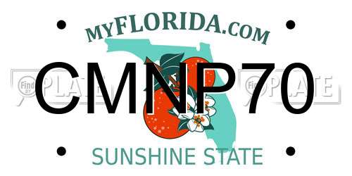 CMNP70 Florida License Plate