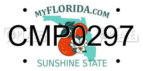 CMP0297 Florida License Plate