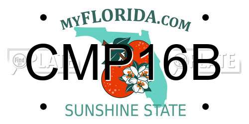 CMP16B Florida License Plate