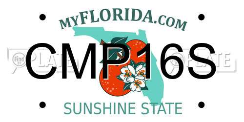 CMP16S Florida License Plate