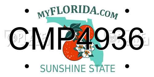 CMP4936 Florida License Plate