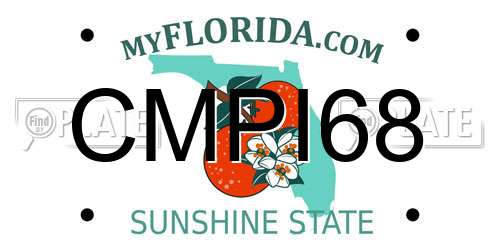 CMPI68 Florida License Plate