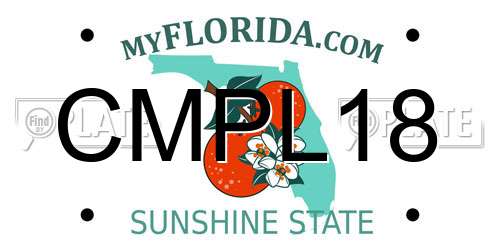 CMPL18 Florida License Plate