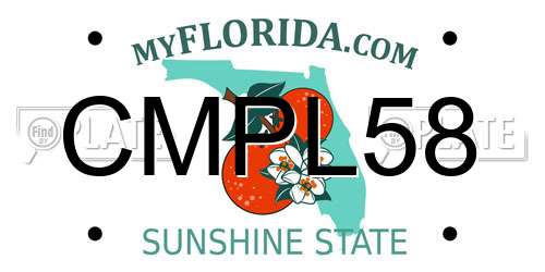 CMPL58 Florida License Plate