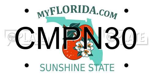 CMPN30 Florida License Plate