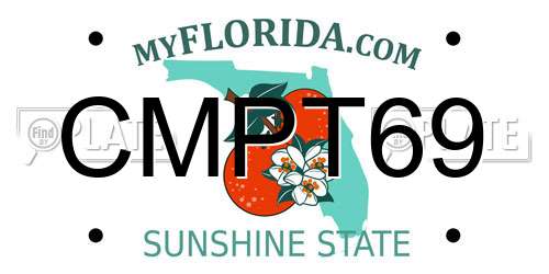 CMPT69 Florida License Plate