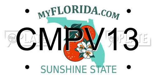 CMPV13 Florida License Plate