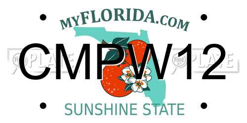 CMPW12 Florida License Plate