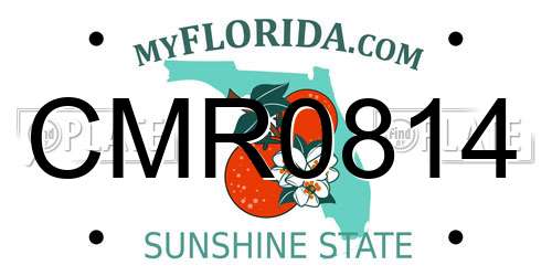 CMR0814 Florida License Plate