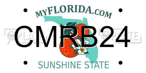 CMRB24 Florida License Plate