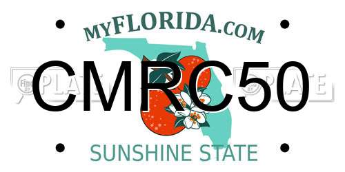 CMRC50 Florida License Plate