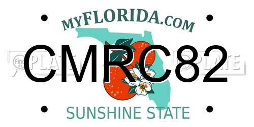 CMRC82 Florida License Plate