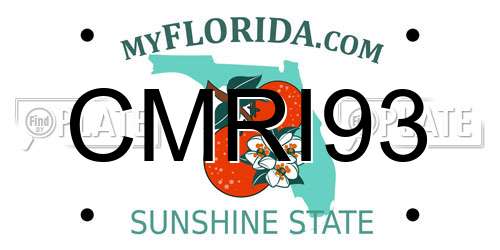 CMRI93 Florida License Plate