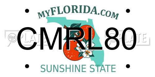 CMRL80 Florida License Plate