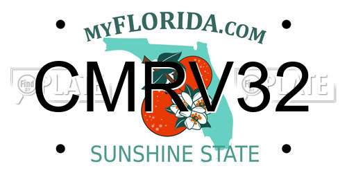 CMRV32 Florida License Plate