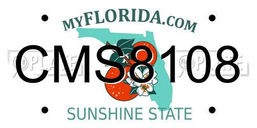 CMS8108 Florida License Plate