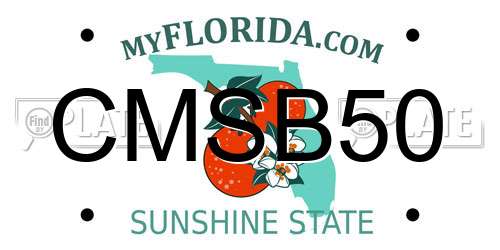 CMSB50 Florida License Plate