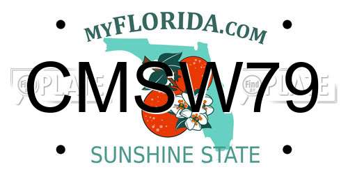 CMSW79 Florida License Plate
