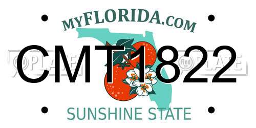 CMT1822 Florida License Plate