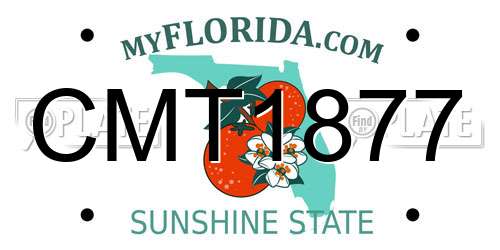 CMT1877 Florida License Plate