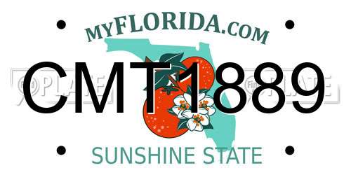 CMT1889 Florida License Plate